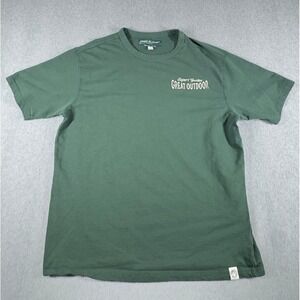 Free Planet‎ S Relaxed Shirt Mens Small Hunter Green Tee Short Sleeve Graphic